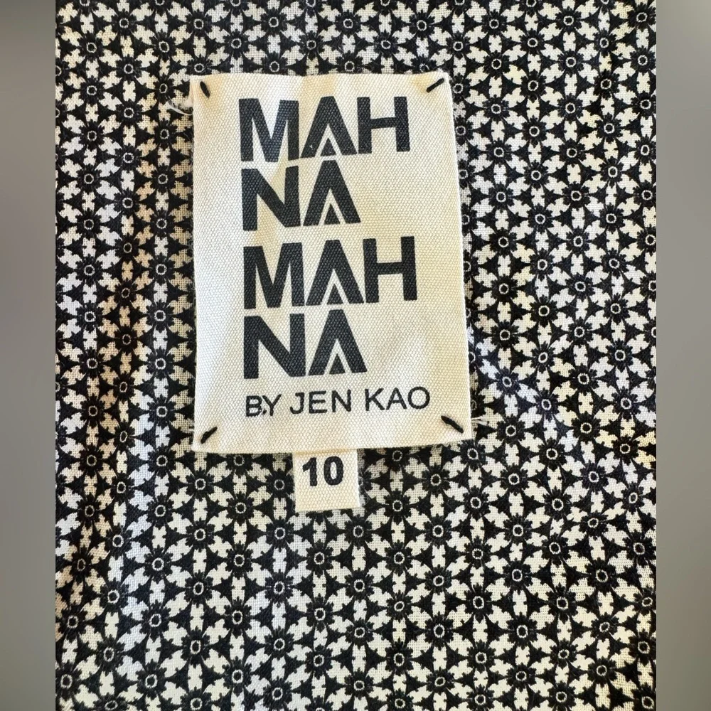 Anthropologie Jen Kao Melati Romper Blue Floral Button Front Pockets Sz 10 - Picture 3 of 5